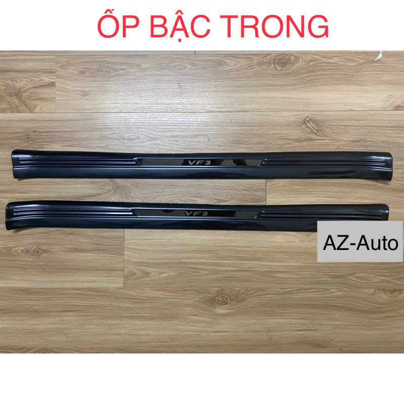 Ốp bậc cửa và chống trầy cốp trong, ngoài xe Vinfast VF3 vân Carbon hàng cao cấp chống xước, tăng thẩm mỹ