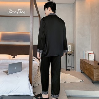 Bộ quần áo ngủ nam, bộ quần áo pijama nam màu đen - Since Then