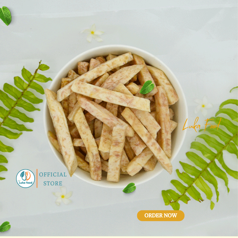 Khoai Môn Sấy Giòn 250g - Hàng Loại 1 Không Vụn, Vị Bùi Béo, Giòn Rụm, Ít Ngọt, Ăn Vặt Healthy Luka Food