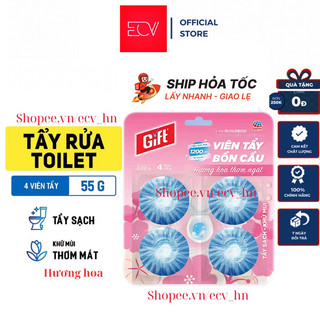 Viên tẩy bồn cầu Gift hương hoa - giúp bồn cầu luôn sạch sẽ thơm ngát hương hoa