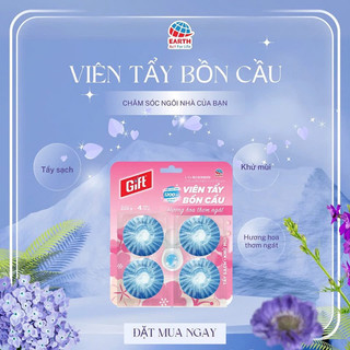 Viên tẩy bồn cầu Gift hương hoa - giúp bồn cầu luôn sạch sẽ thơm ngát hương hoa