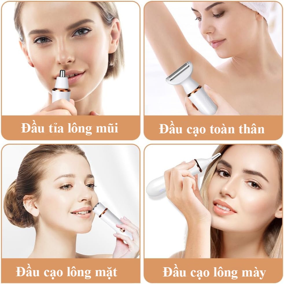 Máy cạo lông triệt lông đa năng NEVAKI - máy cạo lông bikini, máy cạo lông mặt, tỉa lông mũi, máy cạo lông vùng kín.