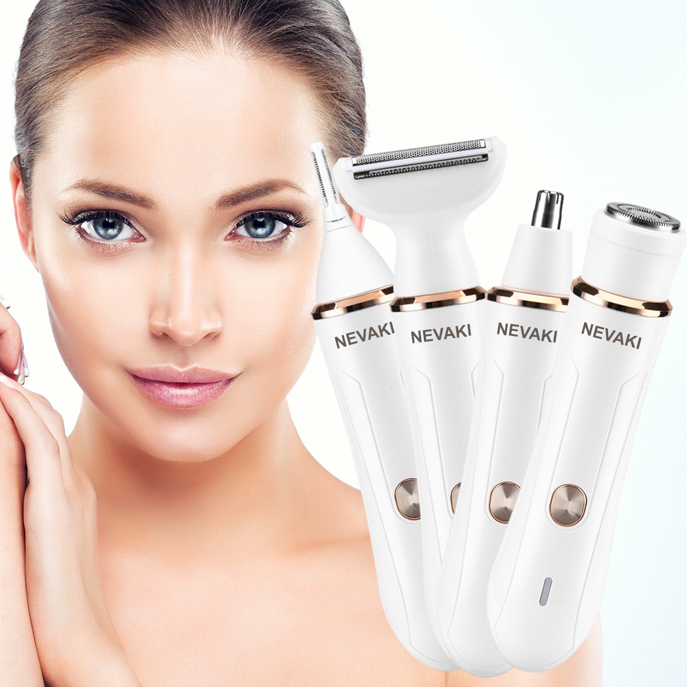 Máy cạo lông triệt lông đa năng NEVAKI - máy cạo lông bikini, máy cạo lông mặt, tỉa lông mũi, máy cạo lông vùng kín.