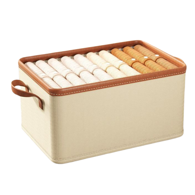 Ảnh Hộp bảo quản quần áo có viền màu nude, màu xám, có hai size nhỏ, lớn| Index Living Mall | Nội thất Thái Lan 3
