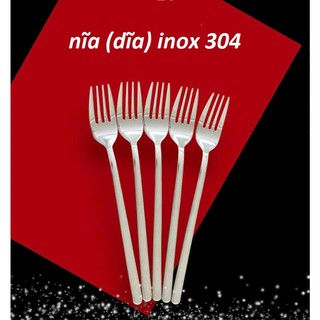 Combo 5 Nĩa Inox 304 Hàn Quốc - Dĩa Ăn Phong Cách Châu Á, Phù Hợp Cho Gia Đình và Nhà Hàng