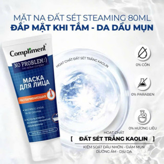 Mặt Nạ Đất Sét Hỗ Trợ Làm Sạch Sâu, Kiềm Dầu Compliment No Problem Macka (80ml/tuýp)