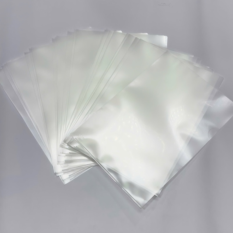 BÌA LÁ HỞ 2 CẠNH A4, TẬP 100 CÁI, ĐL 0,13MM XANH DƯƠNG, PLUS - VPP QUỐC HUY