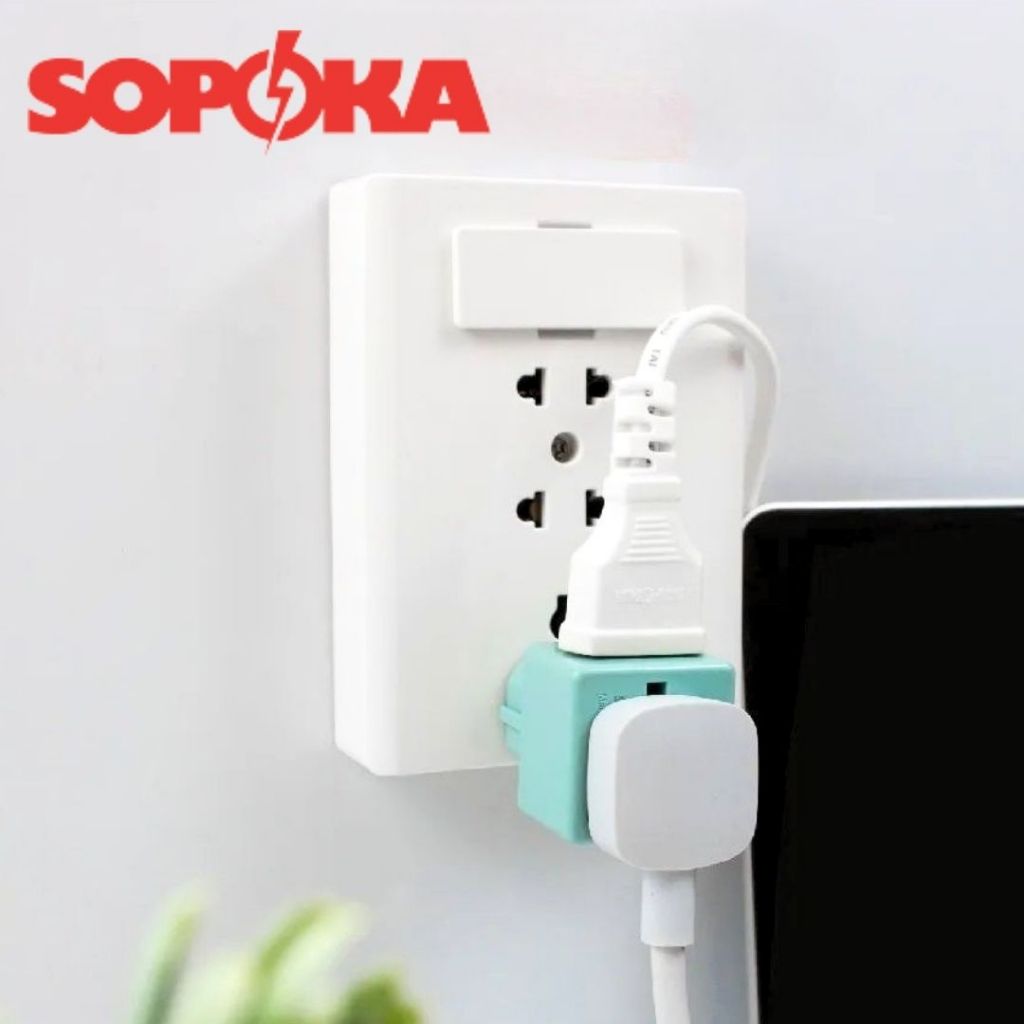 Ổ Chia Xoay 360 độ Sopoka Chất Liệu Nhựa ABS Chống Cháy Nổ