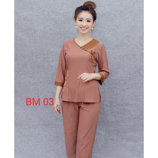 Đồ Lam Đi Chùa # Thun Tim Nơ # Đồ Bộ Nữ # Quần Áo