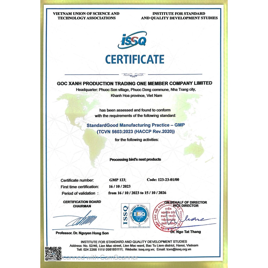 YẾN TỰ SÔI BÁT VÀNG - NHÂN SÂM HÀN QUỐC - 100% YẾN THẬT - 44.8 GRAM YẾN TƯƠI + QUÀ TẶNG