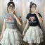 Áo Croptop Tay Ngắn Nữ Dáng Ôm Vạc Bầu In Hình Hoạ Tiết TUANLECLOTHING Cổ Tròn Màu Xám Dáng Ngắn