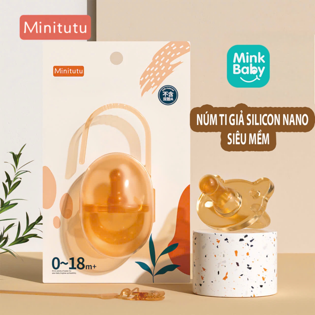 NÚM TI GIẢ SILICON NANO SIÊU MỀM MINITUTU CHÍNH HÃNG ( CÓ DÂY ĐEO + HỘP ...