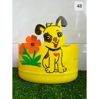 Chậu tái chế. 1 Chậu trồng cây vẽ bằng sơn , rửa nước được . Nhóm 2