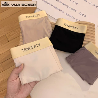 Sét 4 quần sịp nam boxer quần xì nam vải thun lạnh sịp đùi co dãn mềm mát đồ lót kháng khuẩn TENDE - Vua Boxer