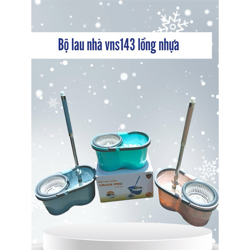 Bộ Lau Nhà Lồng Inox và lồng nhựa rời VNS143