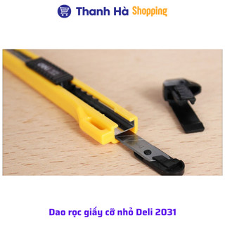Dao rọc giấy cỡ nhỏ Deli 2031 và Lưỡi dao rọc giấy nhỏ Deli 2012 - Dao trổ cỡ nhỏ
