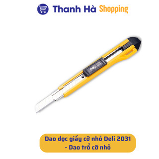 Dao rọc giấy cỡ nhỏ Deli 2031 và Lưỡi dao rọc giấy nhỏ Deli 2012 - Dao trổ cỡ nhỏ