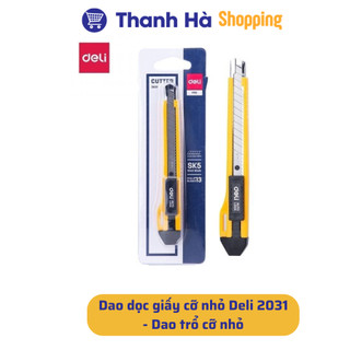 Dao rọc giấy cỡ nhỏ Deli 2031 và Lưỡi dao rọc giấy nhỏ Deli 2012 - Dao trổ cỡ nhỏ