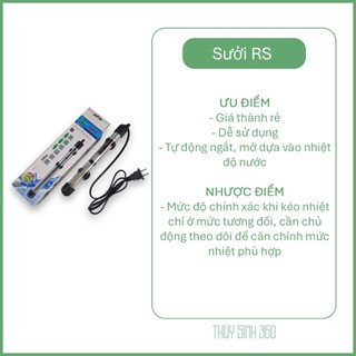 Sưởi Bể Cá RS - Sử Dụng Cho Bể Cá Cảnh, Thủy Sinh