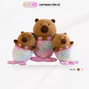 Capybara Tiên Cá Gấu Capybara Đuôi Cá Đáng Yêu Họa Tiết Trang Trí Sang Trọng Dễ Thương