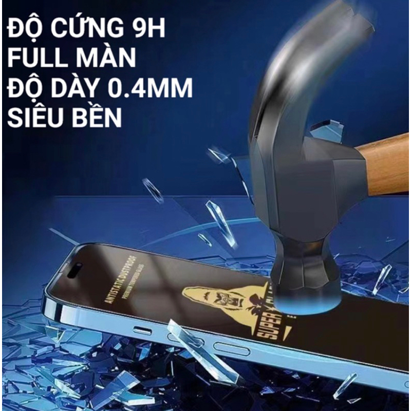 Kính cường lực Kingkong cho IPhone 6G đến 17Promax -  cảm ưng mượt - chống xước - chống vân tay