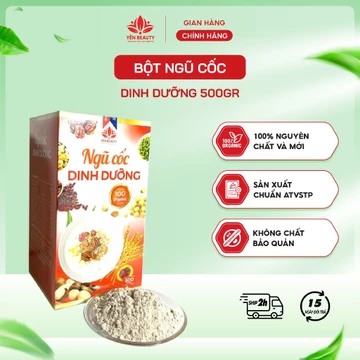 Bột ngũ cốc dinh dưỡng bà bầu YẾN BEAUTY tổng hợp 10 loại hạt hộp 500g, Ngũ cốc tăng cân hấp thụ dưỡng chất