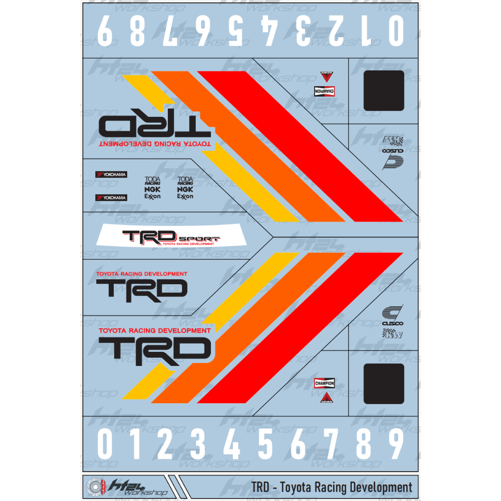 HT24workshop - Decal nước TRD - Toyo.ta Racing Development dành cho xe ...
