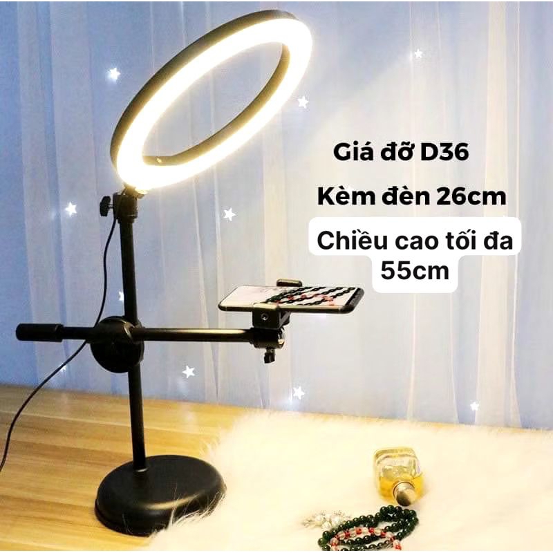 Giá Quay Video Để Bàn D36 Xoay 360 Độ D36 -Chân Quay Video Chụp Ảnh Từ Trên Xuống Chắc Chắn Nhỏ Gọn.