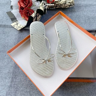 Dép kẹp nữ,dép xỏ ngón dây mảnh thắt nơ lấp lánh trẻ trung năng động.