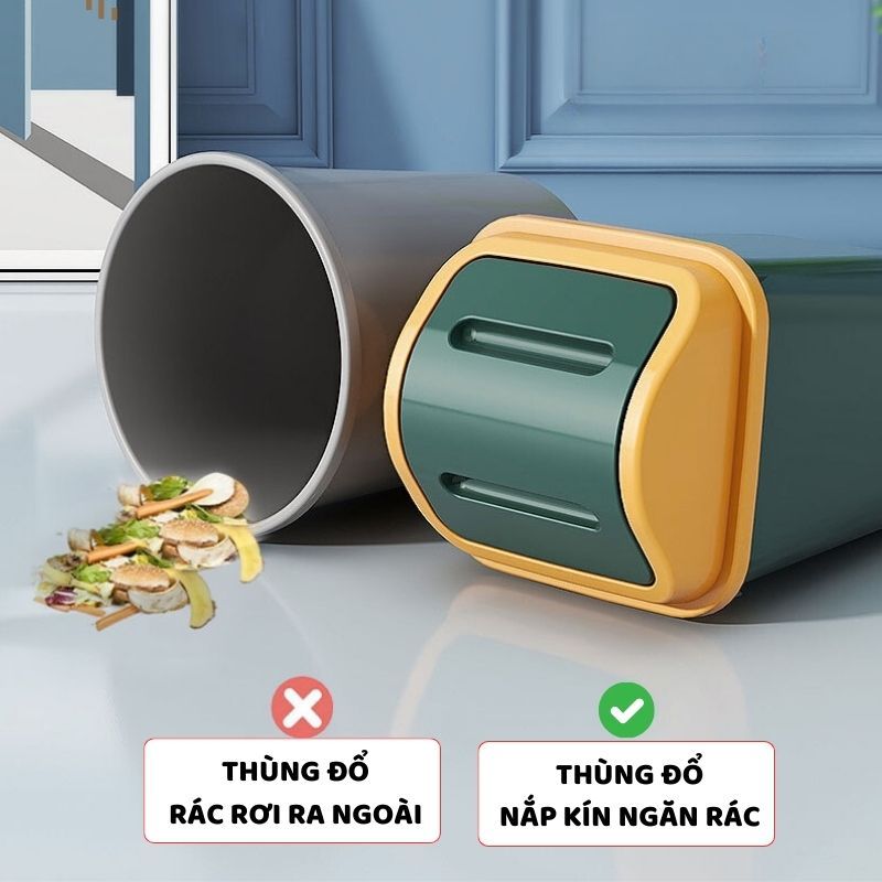 Thùng Đựng Rác Nắp Lật ENODA HOME, Thùng Rác Văn Phòng 2 Kích Thước TR031