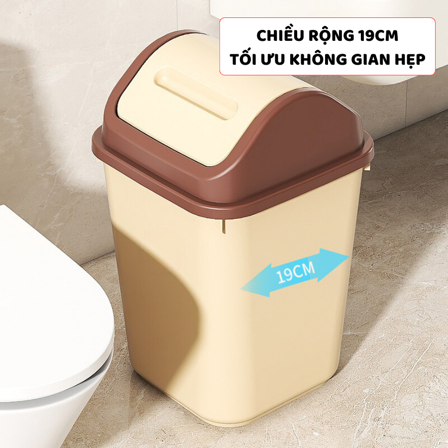 Thùng Đựng Rác Nắp Lật ENODA HOME, Thùng Rác Văn Phòng 2 Kích Thước TR031