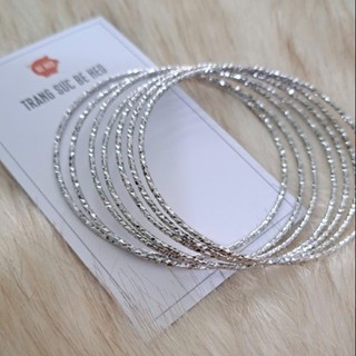 [Tặng bông tai khi mua 3 bộ ] Bộ 7 chiếc vòng tay Ximen inox KHÔNG KHÓA bao không đen Trang sức Bé Heo Chat shop tư vấn