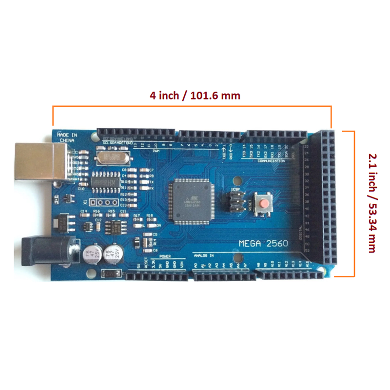 Arduino Mega2560 Atmega16U2 R3 / CH340 / ADK Type B Vi điều khiển ...