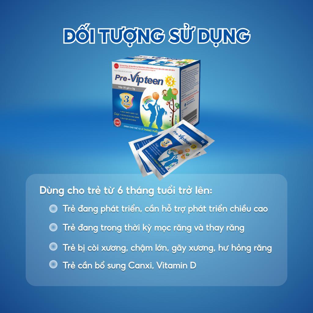Ảnh Cốm Tăng Chiều Cao Pre-Vipteen 3 Phát Triển Trí Não, Bảo Vệ Mắt Cho Trẻ Từ 6 Tháng Tuổi (20 Gói/H) 4