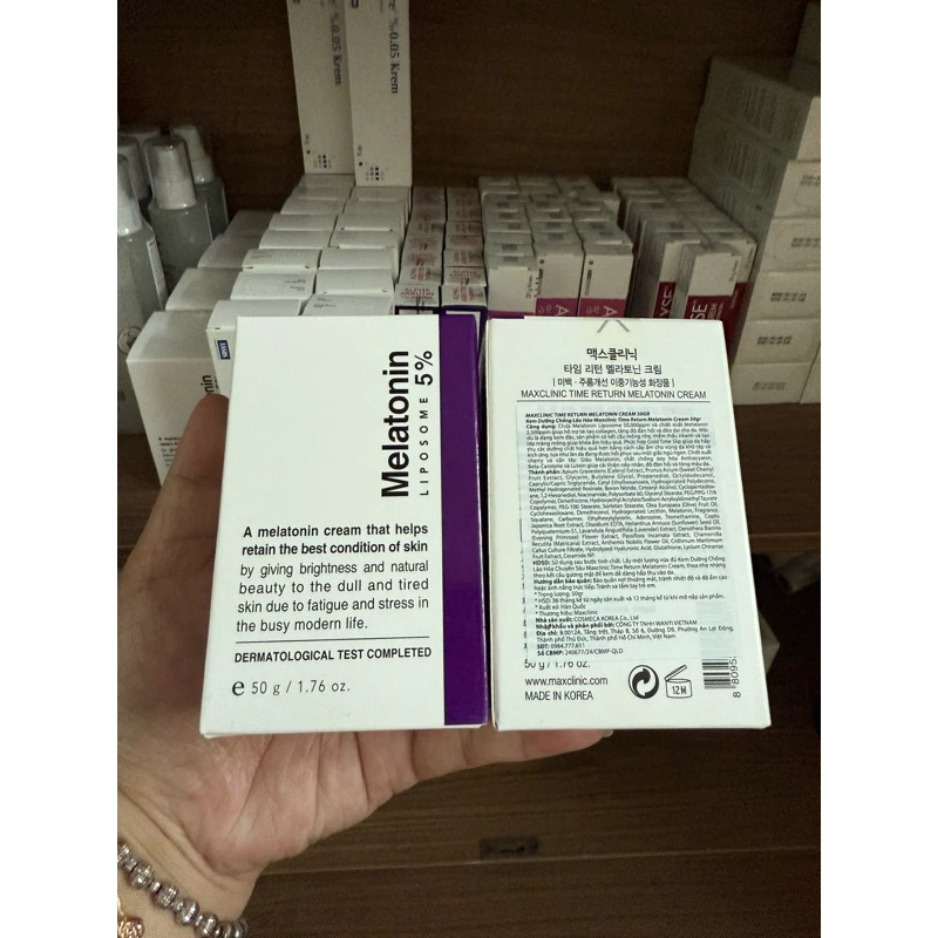 [Công ty] Kem Dưỡng Melatonin Trắng Da Mờ Nám,Tàn Nhang Maxclinic Time Return 50g
