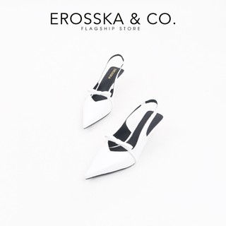 Erosska - Giày cao gót nữ mũi nhọn phối nơ thanh lịch đơn giản màu đỏ cao 5cm - EH049