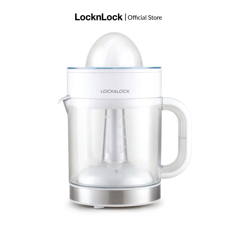 Máy vắt cam LocknLock Squeezer EJJ241 dung tích 1.2L, Công Suất 40W, màu Trắng - K-MALL