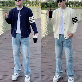 Quần Jean Nam Ống Suông AMILY, Quần Bò Ống Rộng Màu Đen, Xanh, Form Chuẩn baggy, Chất Denim Dày Đẹp