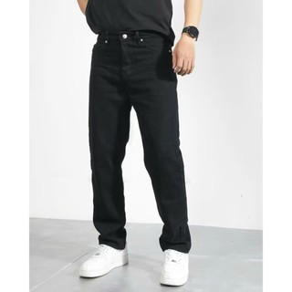 Quần Jean Nam Ống Suông AMILY, Quần Bò Ống Rộng Màu Đen, Xanh, Form Chuẩn baggy, Chất Denim Dày Đẹp