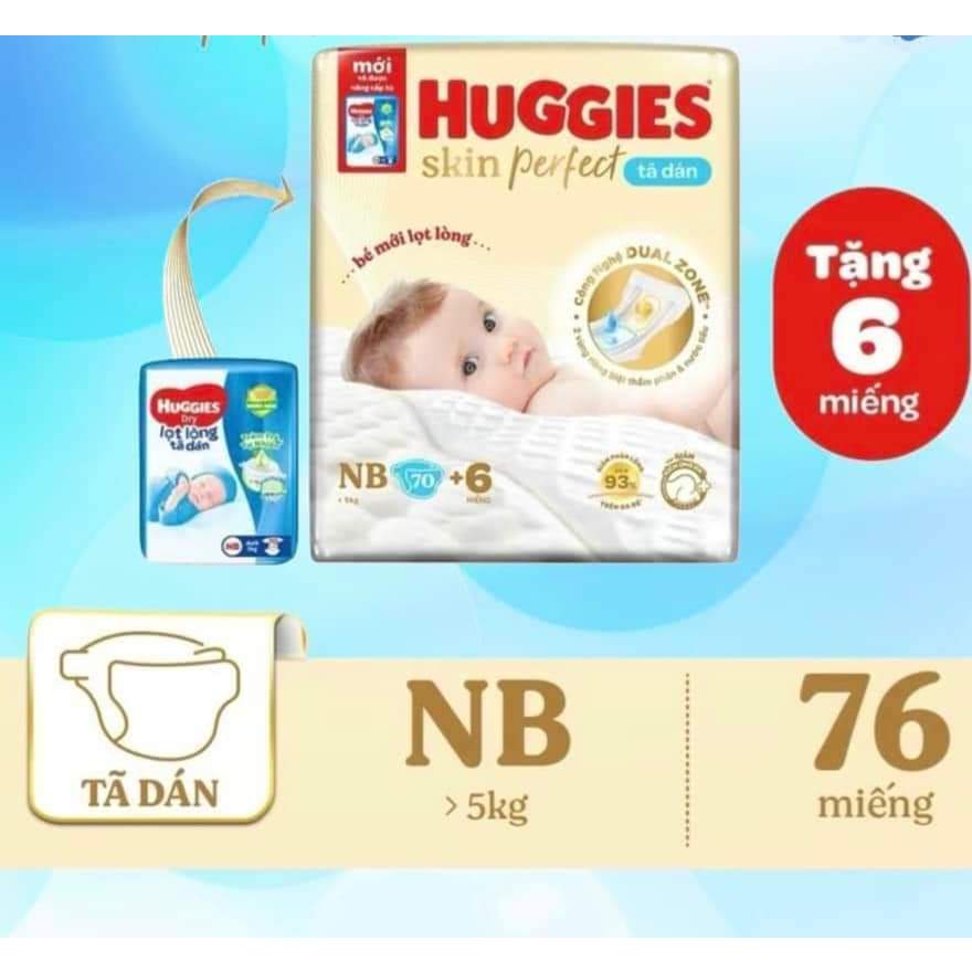 Tã dán sơ sinh Huggies NB70+6 miếng tràm trà cho bé (dưới 5kg) | Shopee ...
