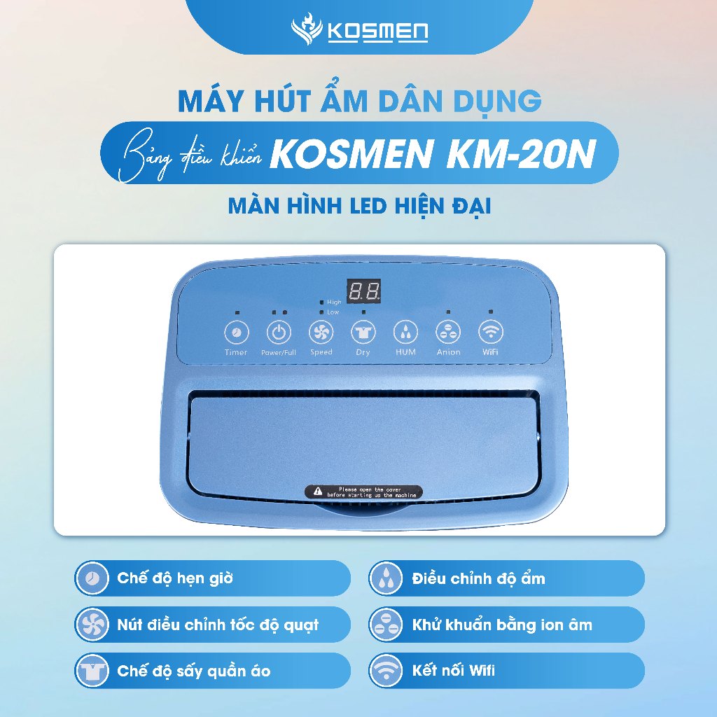 Ảnh Máy Hút Ẩm Dân Dụng Kosmen KM-20N - Thích Hợp Không Gian 80m2 - Hàng Chính Hãng Bảo Hành 24 Tháng 3