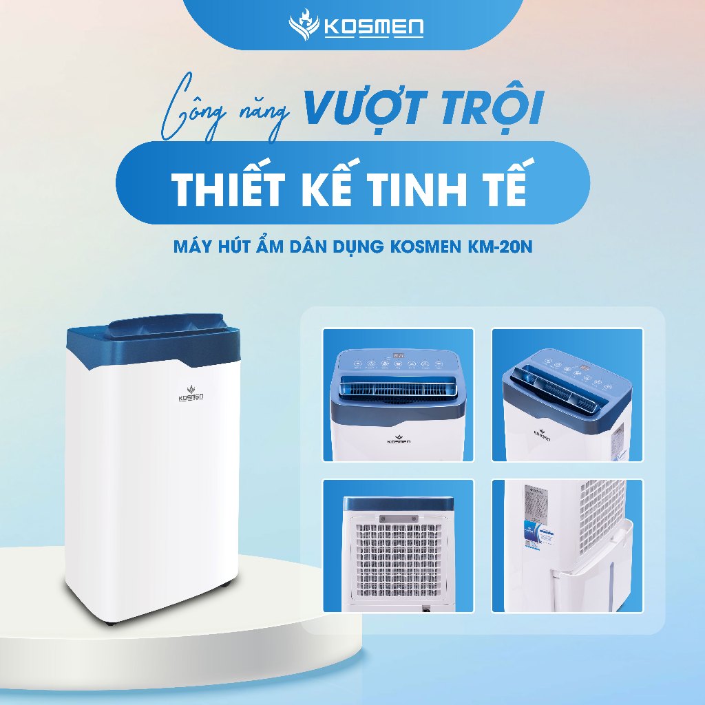 Ảnh Máy Hút Ẩm Dân Dụng Kosmen KM-20N - Thích Hợp Không Gian 80m2 - Hàng Chính Hãng Bảo Hành 24 Tháng 4