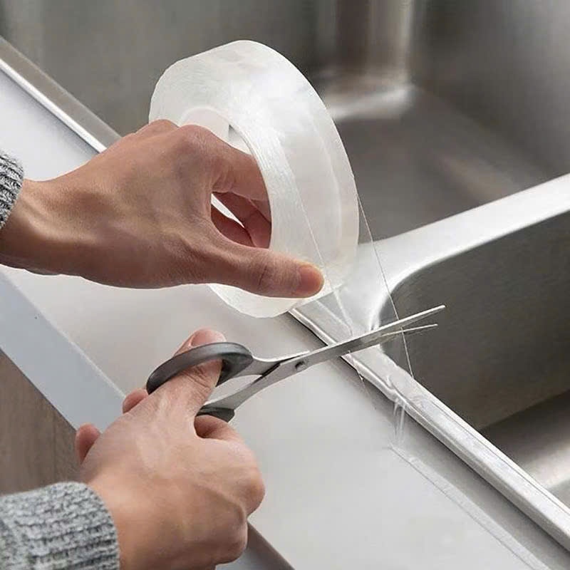 Băng Dán Viền Bồn Rửa Chén, Bếp Ga, Bếp Từ Loại Trong Suốt Chống Thấm Nước, Vệ Sinh Dễ Dàng