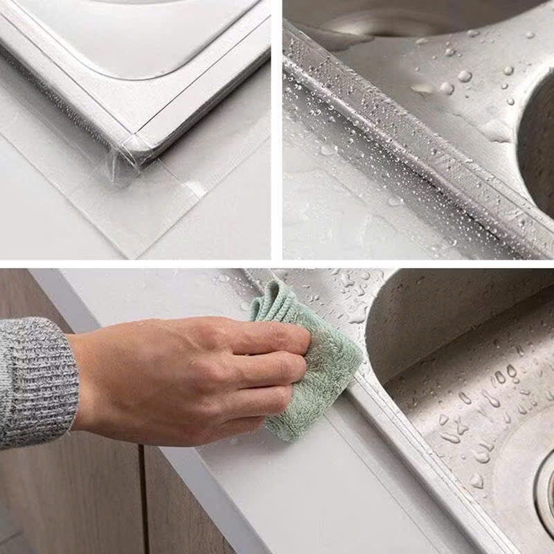 Băng Dán Viền Bồn Rửa Chén, Bếp Ga, Bếp Từ Loại Trong Suốt Chống Thấm Nước, Vệ Sinh Dễ Dàng