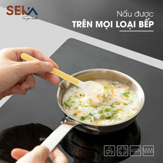 Chảo inox mini nguyên khối Seka 3 dớp dày dặn, chống dính tự nhiên, dẫn nhiệt nhanh, mọi loại bếp