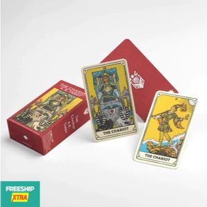 Bộ Bài The Chariot A.E. Tarot Gồm 78 lá bói-Bộ bài nhỏ gọn bỏ túi, Chất lượng cao,THE KAS GAMEBOARD