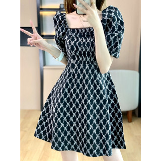 Váy dáng xòe KYE chất liệu thô thêu họa tiết MayA dress