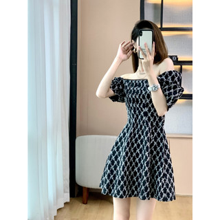 Váy dáng xòe KYE chất liệu thô thêu họa tiết MayA dress