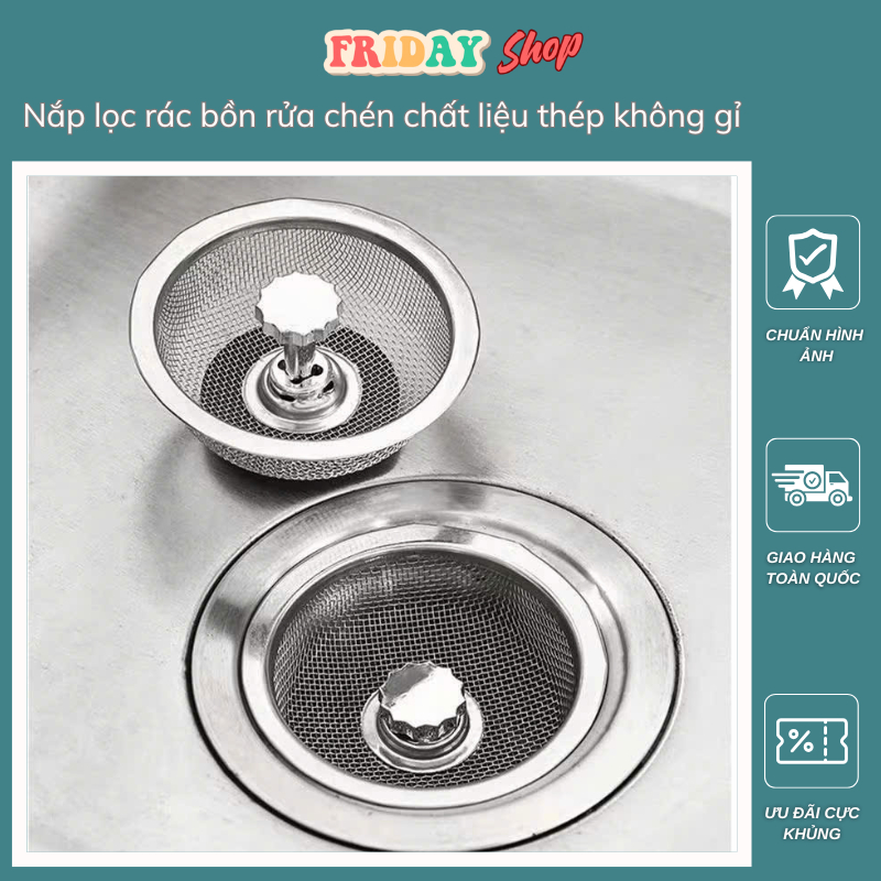 Nắp Lưới Lọc Rác Bồn Rửa Chén Chất Liệu Inox Không Rỉ - Lọc Rác Hiệu ...