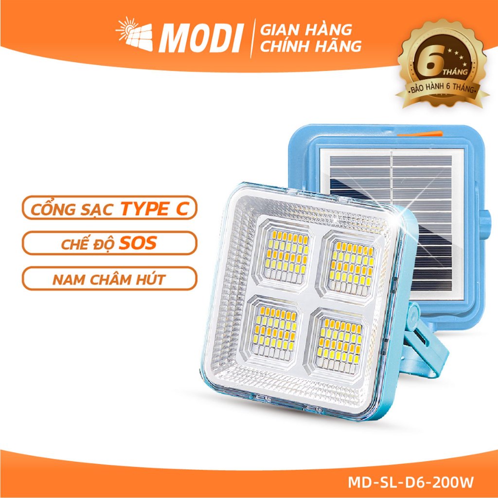Ảnh Đèn Tích Điện Năng Lượng Mặt Trời MODI SOLAR Đa Năng Xách Tay Siêu Sáng, Chống Nước 1